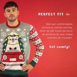 JAP Christmas JAP Foute Kersttrui - Driving Home For Christmas - Kerstcadeau Volwassenen - Dames En Heren - Kerst - XL - Blauw -duurzamer-speelgoed Verkoop 550x550 497