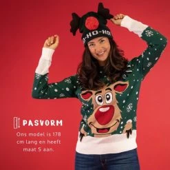 JAP Christmas JAP Foute Kersttrui - Rudolf Het Rendier - Kerstcadeau Volwassenen - Dames En Heren - Kerst - 3XL - Groen -duurzamer-speelgoed Verkoop 550x550 529