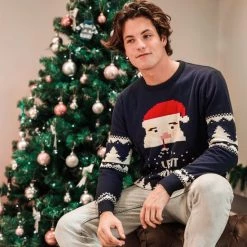 JAP Christmas JAP Foute Kersttrui - Santa Let It Snow - Kerstcadeau Volwassenen - Dames En Heren - Kerst - L - Blauw -duurzamer-speelgoed Verkoop 550x550 555