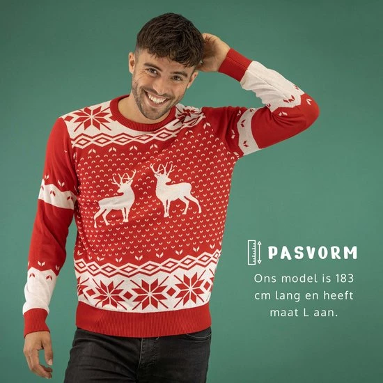 JAP Christmas JAP Foute Kersttrui - Classic One - Kerstcadeau Volwassenen - Dames En Heren - Kerst - L - Rood 9 JAP Christmas JAP Foute Kersttrui - Classic One - Kerstcadeau Volwassenen - Dames En Heren - Kerst - L - Rood - Afbeelding 7