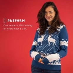 JAP Christmas JAP Foute Kersttrui - Classic One - Kerstcadeau Volwassenen - Dames En Heren - Kerst - 4XL - Blauw -duurzamer-speelgoed Verkoop 550x550 755