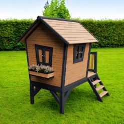 AXI Robin Speelhuis In Bruin/Antraciet - Met Veranda En Grijze Glijbaan - Speelhuisje Op Palen Met Veranda - FSC Hout - Speeltoestel Voor De Tuin 41 AXI Robin Speelhuis In Bruin/Antraciet - Met Veranda En Grijze Glijbaan - Speelhuisje Op Palen Met Veranda - FSC Hout - Speeltoestel Voor De Tuin -duurzamer-speelgoed Verkoop 550x550 779