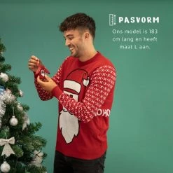 JAP Christmas JAP Foute Kersttrui - Santa Ho Ho Ho - Kerstcadeau Volwassenen - Dames En Heren - Kerst - 2XL - Rood -duurzamer-speelgoed Verkoop 550x550 810