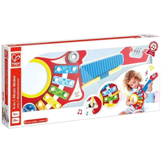 Hape - Hape 6-in-1 Muziekinstrument 4 Hape - Hape 6-in-1 Muziekinstrument - Afbeelding 2