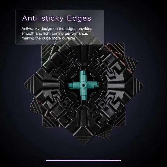 7x7 Speedcube - Puzzel Kubus - Zwart Magic Cube - Moyu Meilong 4 7x7 Speedcube - Puzzel Kubus - Zwart Magic Cube - Moyu Meilong - Afbeelding 2