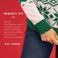 JAP Christmas JAP Foute Kersttrui - Classic One - Kerstcadeau Volwassenen - Dames En Heren - Kerst - L - Groen -duurzamer-speelgoed Verkoop 550x550 860
