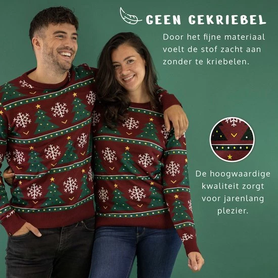 JAP Christmas JAP Foute Kersttrui - Christmas Tree - Kerstcadeau Volwassenen - Dames En Heren - Kerst - L - Donker Rood 7 JAP Christmas JAP Foute Kersttrui - Christmas Tree - Kerstcadeau Volwassenen - Dames En Heren - Kerst - L - Donker Rood - Afbeelding 5