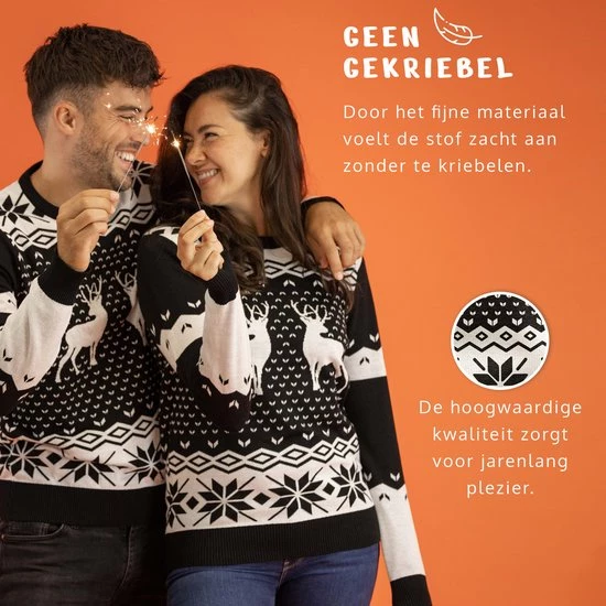 JAP Christmas JAP Foute Kersttrui - Classic One - Kerstcadeau Volwassenen - Dames En Heren - Kerst - M - Zwart 7 JAP Christmas JAP Foute Kersttrui - Classic One - Kerstcadeau Volwassenen - Dames En Heren - Kerst - M - Zwart - Afbeelding 5