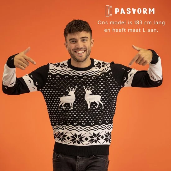 JAP Christmas JAP Foute Kersttrui - Classic One - Kerstcadeau Volwassenen - Dames En Heren - Kerst - M - Zwart 8 JAP Christmas JAP Foute Kersttrui - Classic One - Kerstcadeau Volwassenen - Dames En Heren - Kerst - M - Zwart - Afbeelding 6