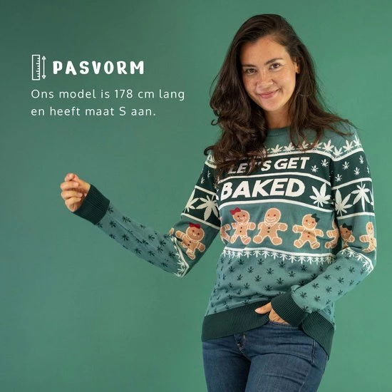 JAP Christmas JAP Foute Kersttrui - Let's Get Baked - Kerstcadeau Volwassenen - Dames En Heren - Kerst - XL - Groen 8 JAP Christmas JAP Foute Kersttrui - Let's Get Baked - Kerstcadeau Volwassenen - Dames En Heren - Kerst - XL - Groen - Afbeelding 6
