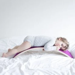 Wobbel Original Lucht (blauw) - Linnen / Whitewash Houten Balance Board Van 90 Cm Met Blauw Wolvilt -duurzamer-speelgoed Verkoop 550x550 970