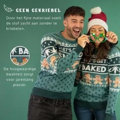 JAP Christmas JAP Foute Kersttrui - Let's Get Baked - Kerstcadeau Volwassenen - Dames En Heren - Kerst - 2XL - Groen -duurzamer-speelgoed Verkoop 550x550 984
