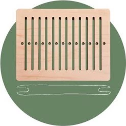 MooiHout Stijve Bandkam, Bandweefkam, Wevende Raad, Wevende Plaat, Backstrap Weven, Inkle Weven, Backstrap Weefgetouw, Viking Ambacht, Band Weven, Heddle