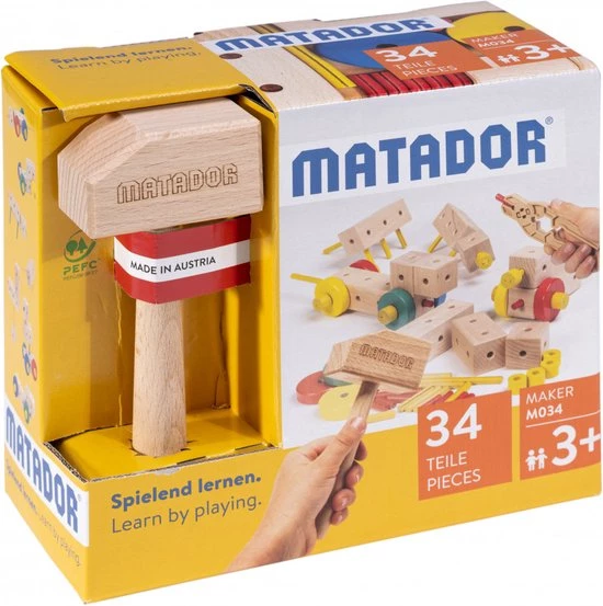 Matador Maker 3+ 34-delig Ki0 Houten Constructiespeelgoed 12 Matador Maker 3+ 34-delig Ki0 Houten Constructiespeelgoed - Afbeelding 10