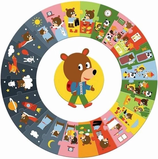 Djeco - Puzzel De Dag 4 Djeco - Puzzel De Dag - Afbeelding 2