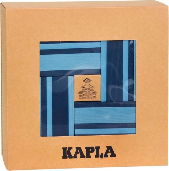 Speelgoed | Wooden Toys - Kapla 40 Stuks Blauw 8010 9 Speelgoed | Wooden Toys - Kapla 40 Stuks Blauw 8010 - Afbeelding 7