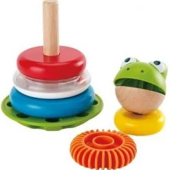 Hape Stapelringen Meneer Kikker 11 Hape Stapelringen Meneer Kikker -duurzamer-speelgoed Verkoop 550x557 2