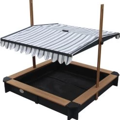 AXI Lily Zandbak Met Verstelbaar Dak Antraciet/Bruin - FSC Hout - Zitplaatsen Rond De Zandbak -duurzamer-speelgoed Verkoop 550x558 44