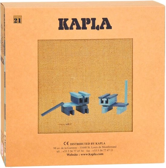 Speelgoed | Wooden Toys - Kapla 40 Stuks Blauw 8010 5 Speelgoed | Wooden Toys - Kapla 40 Stuks Blauw 8010 - Afbeelding 3