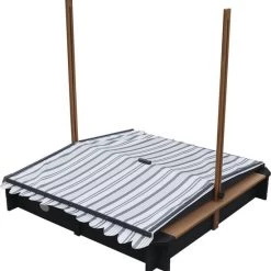 AXI Lily Zandbak Met Verstelbaar Dak Antraciet/Bruin - FSC Hout - Zitplaatsen Rond De Zandbak -duurzamer-speelgoed Verkoop 550x561 10