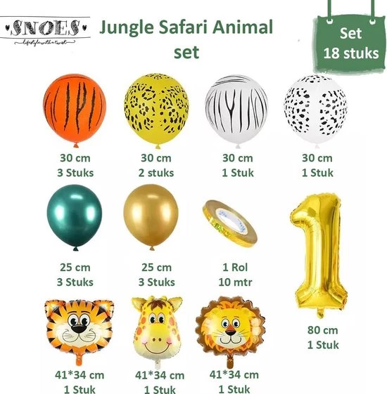 Dieren Ballon Pakket * 3 Jaar * Jungle Ballon * Dieren Feest * Jungle Feest * Verjaardag Feest * Hoera 3 Jaar * Gefeliciteerd * Kinderfeestje * Jungle Party * Snoes 4 Dieren Ballon Pakket * 3 Jaar * Jungle Ballon * Dieren Feest * Jungle Feest * Verjaardag Feest * Hoera 3 Jaar * Gefeliciteerd * Kinderfeestje * Jungle Party * Snoes - Afbeelding 2