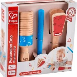 Hape Houten Percussie-instrumenten 2-delig -duurzamer-speelgoed Verkoop 550x575