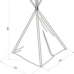 Sunny Wereldkaart Tipi Tent Multikleur Wigwam Speeltent / 100% Katoen / 120 X 120 X 160 / 2 Jaar Garantie -duurzamer-speelgoed Verkoop 550x580 1