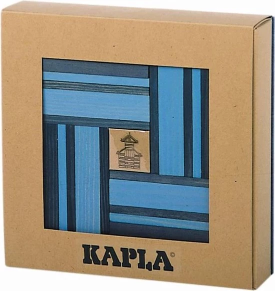 Speelgoed | Wooden Toys - Kapla 40 Stuks Blauw 8010 4 Speelgoed | Wooden Toys - Kapla 40 Stuks Blauw 8010 - Afbeelding 2
