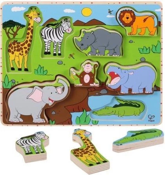 Hape Houten Staande Puzzel Jungle 4 Hape Houten Staande Puzzel Jungle - Afbeelding 2