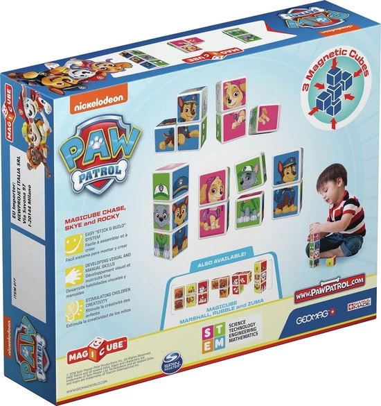 Geomag MagiCube - Constructiespeelgoed - PAW Patrol Chase, Skye, Rocky 11 Geomag MagiCube - Constructiespeelgoed - PAW Patrol Chase, Skye, Rocky - Afbeelding 9