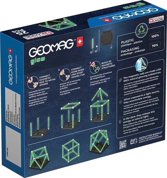 Geomag Glow Set Recycled - 25-delig 4 Geomag Glow Set Recycled - 25-delig - Afbeelding 2