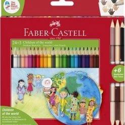 Faber-Castell Kleurpotlood - "Children Of The World" - Driekantig - 24+3 Stuks - FC-201745