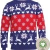 Jule Sweaters Foute Kersttrui Dames & Heren - Christmas Sweater "Kerst Rood & Blauw" - 100% Biologisch Katoen - Kerst Trui Mannen & Vrouwen Maat M -duurzamer-speelgoed Verkoop 550x600 4