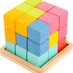 Small Foot Company Small Foot - 3D Geometric Shapes Puzzle Cube -duurzamer-speelgoed Verkoop 550x604 4