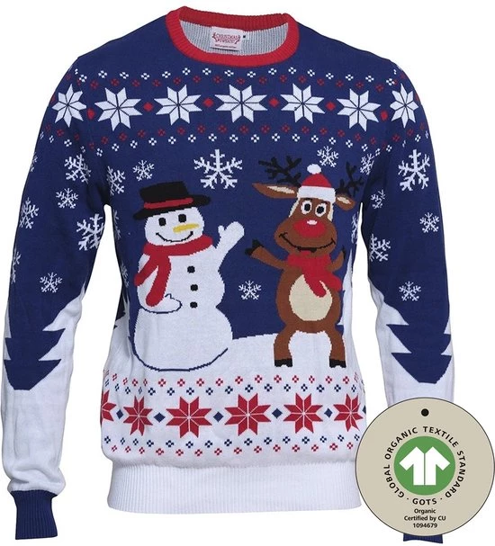 Jule Sweaters Foute Kersttrui Dames & Heren - Christmas Sweater "Beste Vrienden" - 100% Biologisch Katoen - Kerst Trui Mannen & Vrouwen Maat L 3 Jule Sweaters Foute Kersttrui Dames & Heren - Christmas Sweater "Beste Vrienden" - 100% Biologisch Katoen - Kerst Trui Mannen & Vrouwen Maat L