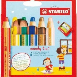 STABILO Woody 3 In 1 - Multi Talent Kleurpotlood - Etui Met 6 Kleuren + Puntenslijper -duurzamer-speelgoed Verkoop 550x610