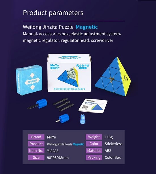 Moyu Weilong Pyraminx Magnetic - MAGLEV 18 Moyu Weilong Pyraminx Magnetic - MAGLEV - Afbeelding 16