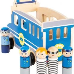 Small Foot Company Small Foot Politiebus Xl Hout Jongens 30 Cm Blauw 6-delig -duurzamer-speelgoed Verkoop 550x618 1