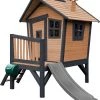 AXI Robin Speelhuis In Bruin/Antraciet - Met Veranda En Grijze Glijbaan - Speelhuisje Op Palen Met Veranda - FSC Hout - Speeltoestel Voor De Tuin -duurzamer-speelgoed Verkoop 550x618