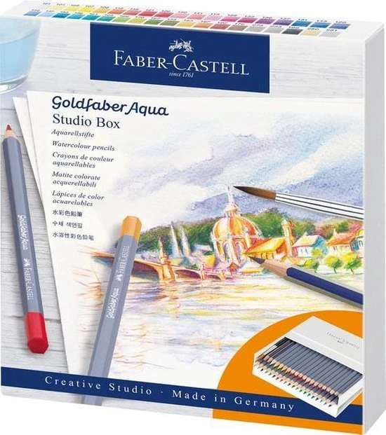 Faber Castell FC-114616 Aquarelpotlood Faber-Castell Goldfaber Studiobox 38+3 Stuks 3 Faber Castell FC-114616 Aquarelpotlood Faber-Castell Goldfaber Studiobox 38+3 Stuks