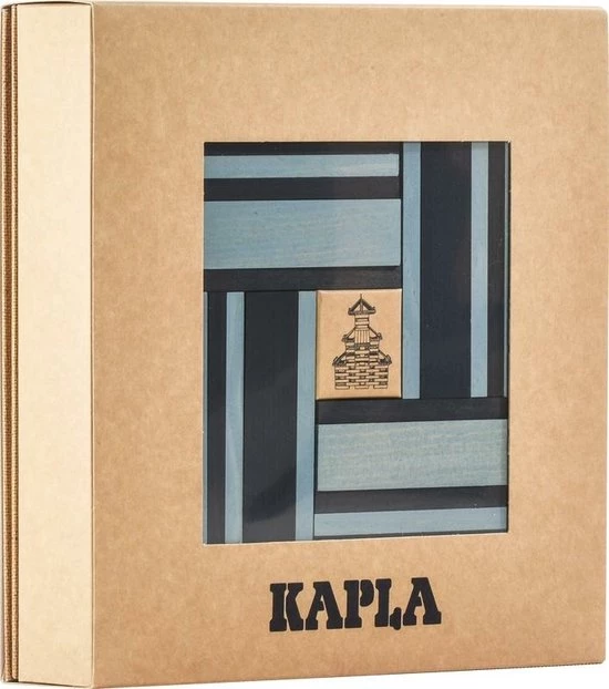 Speelgoed | Wooden Toys - Kapla 40 Stuks Blauw 8010 11 Speelgoed | Wooden Toys - Kapla 40 Stuks Blauw 8010 - Afbeelding 9