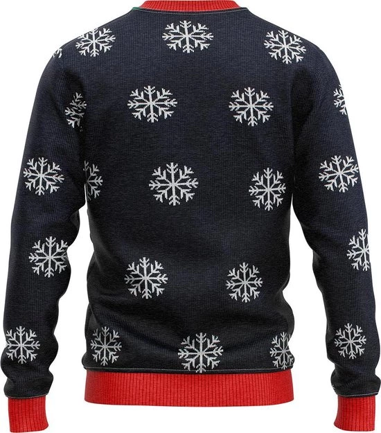 JAP Christmas JAP Foute Kersttrui - Santastring - Kerstcadeau Volwassenen - Dames En Heren - Kerst - XL - Blauw 5 JAP Christmas JAP Foute Kersttrui - Santastring - Kerstcadeau Volwassenen - Dames En Heren - Kerst - XL - Blauw - Afbeelding 3