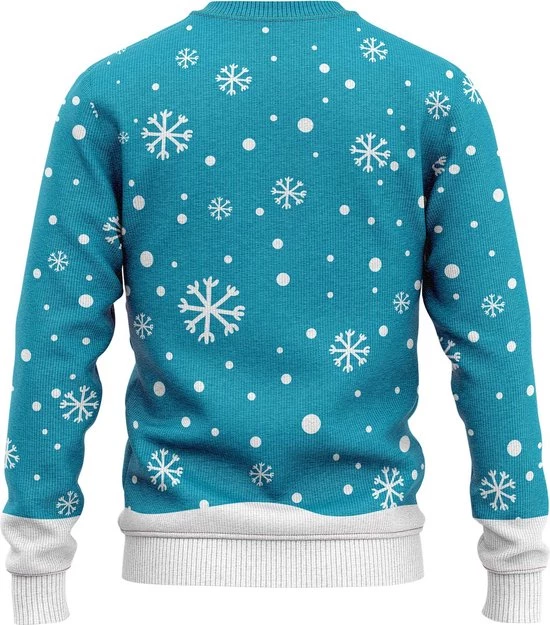 JAP Christmas JAP Foute Kersttrui - Rudolf Het Rendier - Kerstcadeau Volwassenen - Dames En Heren - Kerst - S - Licht Blauw 4 JAP Christmas JAP Foute Kersttrui - Rudolf Het Rendier - Kerstcadeau Volwassenen - Dames En Heren - Kerst - S - Licht Blauw - Afbeelding 2