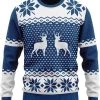 JAP Christmas JAP Foute Kersttrui - Classic One - Kerstcadeau Volwassenen - Dames En Heren - Kerst - M - Blauw