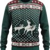 JAP Christmas JAP Foute Kersttrui - Rendier Trio - Kerstcadeau Volwassenen - Dames En Heren - Kerst - 3XL - Blauw