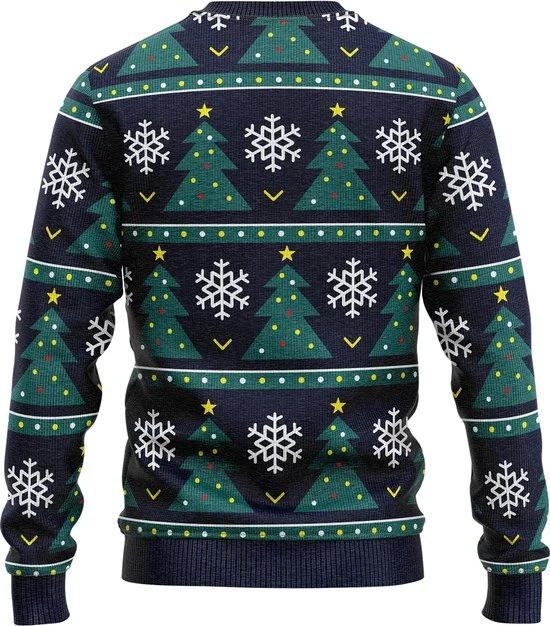 JAP Christmas JAP Foute Kersttrui - Christmas Tree - Kerstcadeau Volwassenen - Dames En Heren - Kerst - L - Donker Blauw 4 JAP Christmas JAP Foute Kersttrui - Christmas Tree - Kerstcadeau Volwassenen - Dames En Heren - Kerst - L - Donker Blauw - Afbeelding 2