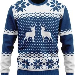 JAP Christmas JAP Foute Kersttrui - Classic One - Kerstcadeau Volwassenen - Dames En Heren - Kerst - 4XL - Blauw