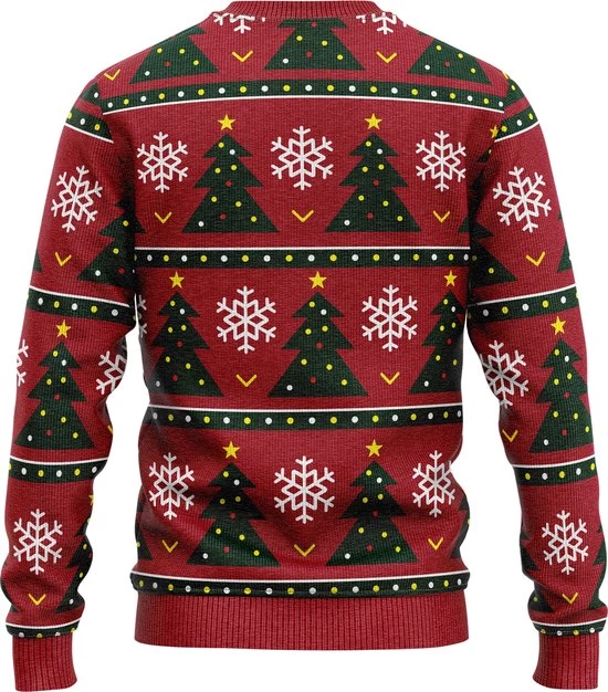 JAP Christmas JAP Foute Kersttrui - Christmas Tree - Kerstcadeau Volwassenen - Dames En Heren - Kerst - L - Donker Rood 4 JAP Christmas JAP Foute Kersttrui - Christmas Tree - Kerstcadeau Volwassenen - Dames En Heren - Kerst - L - Donker Rood - Afbeelding 2