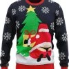 JAP Christmas JAP Foute Kersttrui - Santastring - Kerstcadeau Volwassenen - Dames En Heren - Kerst - 3XL - Blauw