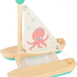 Small Foot Company Small Foot Catamaran Octopus Junior 19 Cm Hout/textiel Naturel -duurzamer-speelgoed Verkoop 550x628 1